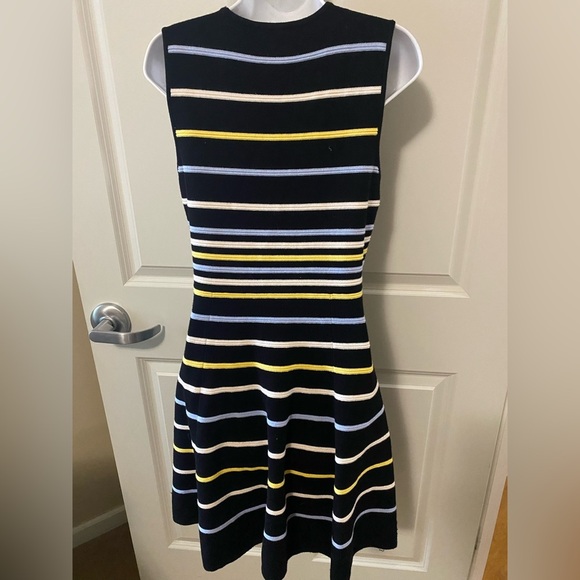 Vince Camuto Multicolor Striped Midi A Line Dress - Picture 4 of 4